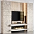 Modern TV Wall Unit: High Quality & Detailed 3D model small image 2