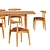 CH327 Table and CH20 Elbow Chair Set 3D model small image 3