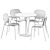 Modern Minimalist Set: Piper Pedestal Table & Si-Si 2 Chair 3D model small image 2