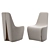 Enso Tie: Designer Chair with Walnut Table | Giorgetti 3D model small image 4