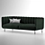 Luxurious Velvet Sofa 3D model small image 2