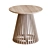 Modern Round Wood Jeanette Side Table 3D model small image 1