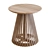 Modern Round Wood Jeanette Side Table 3D model small image 2