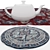 Round Rugs Set - 6-Piece Variety Kit 3D model small image 4