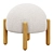 Mushroom Boucle Stool | Cozy Fabric Seating 3D model small image 1