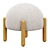 Mushroom Boucle Stool | Cozy Fabric Seating 3D model small image 2