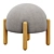 Mushroom Boucle Stool | Cozy Fabric Seating 3D model small image 3