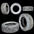 Vintage Tire 3D Scan: Metal & Roughness 2K 3D model small image 3