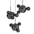 Coombes Smoky V-Ray Chandelier 3D model small image 1