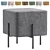 Plush Gato Velvet & Leather Pouf 3D model small image 1