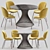 Modern Dining Set: Tornado Table & Beetle Chairs 3D model small image 1
