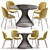 Modern Dining Set: Tornado Table & Beetle Chairs 3D model small image 2