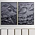 Dual Frame Delight: Plaster Photo Frames Set 3D model small image 1