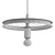 Retro Industrial Wheel Chandelier 3D model small image 2