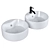 BelBagno BB1400: Modern Style White Sink (37cm) 3D model small image 1