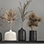 Elegant Dried Flower Bouquet Ensemble 3D model small image 3