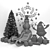 Festive Christmas Decor Set 3D model small image 18