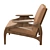 Modern Walnut Lounge Chair by Adrian Pearsall 3D model small image 3