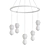 Gypsum Light Pendant: Stylish 5-Light Fixture 3D model small image 2