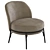 Sleek Oyster Armchair: Modern Style and Comfort 3D model small image 1