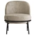 Sleek Oyster Armchair: Modern Style and Comfort 3D model small image 3