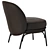 Sleek Oyster Armchair: Modern Style and Comfort 3D model small image 4