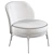 Sleek Oyster Armchair: Modern Style and Comfort 3D model small image 5