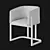 Elegant Olivya Stone Dining Chair 3D model small image 5