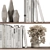 Elegant Shelf Decor Set 3D model small image 3