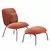Modern Tasca Lounge Chair & Ottoman Set 3D model small image 1