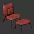 Modern Tasca Lounge Chair & Ottoman Set 3D model small image 3