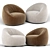 Elegant Hana Armchair: Modern Comfort 3D model small image 2