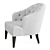 Drapper's Occasional Armchair: Stylish, 3D-Render Ready 3D model small image 1