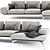 Blanche Linda Modern Chaise Lounge 3D model small image 2