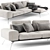 Blanche Linda Modern Chaise Lounge 3D model small image 3