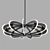 Iridium LED Globe Chandelier 3D model small image 2