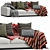 Molteni&C Reversi 2-Seater Sofa 3D model small image 1