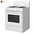 GE 4-Burner Gas Range - Freestanding 3D model small image 8