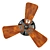 Sleek Outdoor Ceiling Fans - Damp and Wet Rated Collection 3D model small image 4