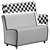 Hobson Boucle Dining Bench: Modern, Stylish Seating 3D model small image 4