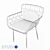 Vintage Style Metal Chair 3D model small image 2