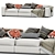 Elegant Beauty 3-Seater Sofa 3D model small image 2