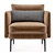 Modern Auburn Armchair: Stylish and Elegant 3D model small image 2