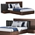 Contemporary Double Storage Bed 3D model small image 1