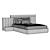 Contemporary Double Storage Bed 3D model small image 3