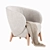 Modern Oreillas Armchair: Elegant Design, Ultimate Comfort 3D model small image 2