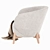 Modern Oreillas Armchair: Elegant Design, Ultimate Comfort 3D model small image 4