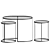 Erick Marble and Metal Side Tables (Set of 3) 3D model small image 1