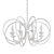 Elegant Geometric Chandelier - Gabby 3D model small image 2