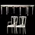 Daphne Table & Chair Set 3D model small image 2